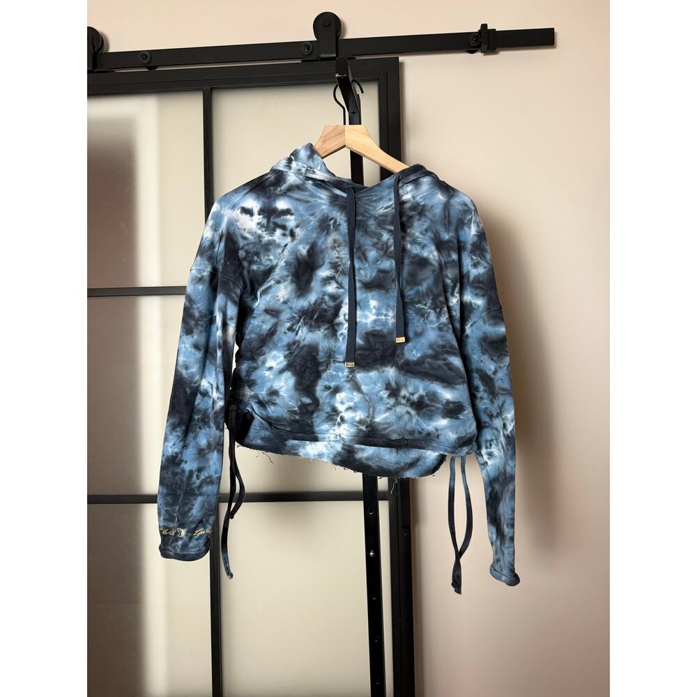 Laila Ali Cropped Tie Dye Hoodie Size XS
